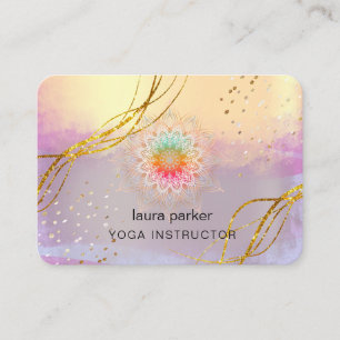 Purple Mandala Gold Meditation Holistic Yoga Busi Business Card