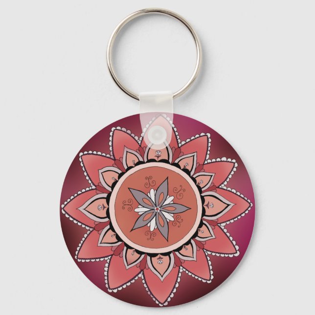Purple Mandala Keychain (Front)