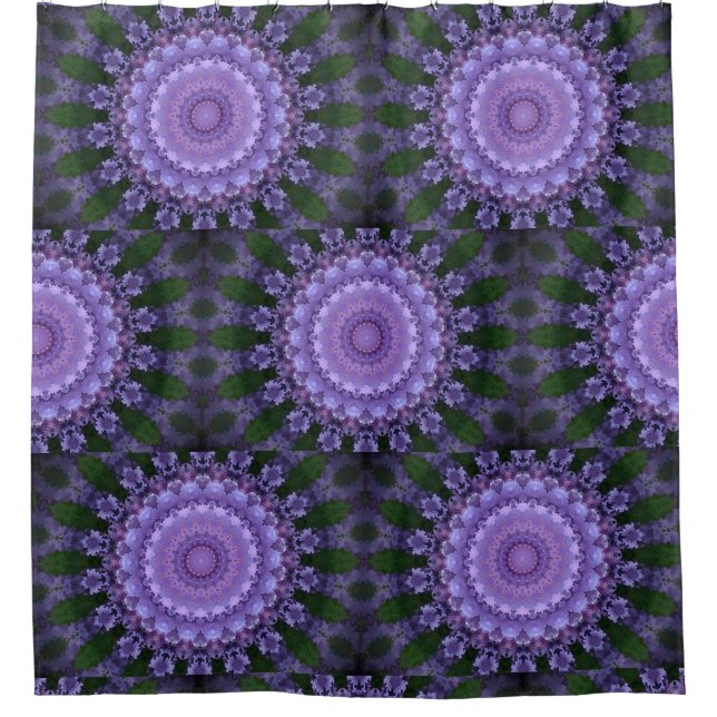 Purple Mandala Shower Curtain (Front)