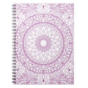 Purple Mandala Spiral Photo Notebook