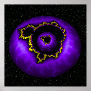 Purple Mandelbrot In A Mandelbrot Poster