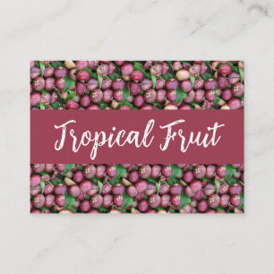 Purple Mangosteen Tropical Fruit Business Card