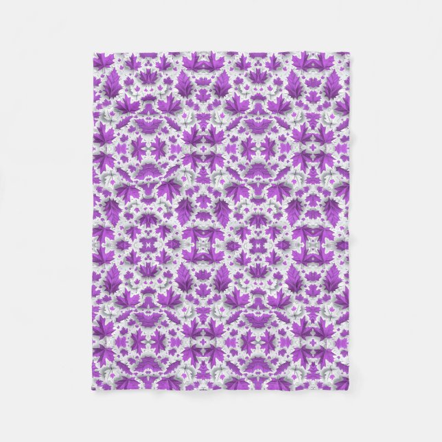 Purple Maple Leaves Blanket (Front)