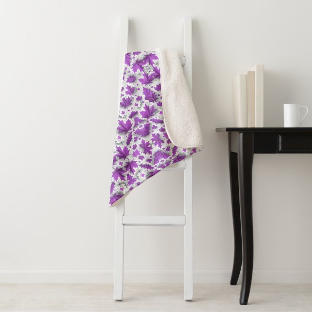 Purple Maple Leaves Blanket (In Situ)