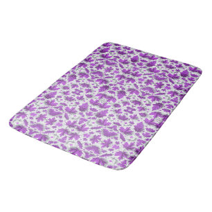 Purple Maple Leaves Blanket Bath Mat