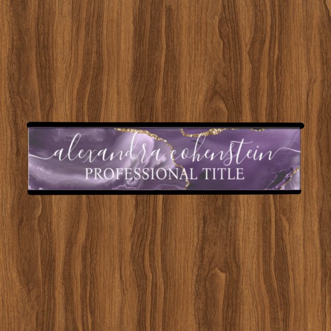 Purple Marble Agate Office Door Sign (Creator Uploaded)