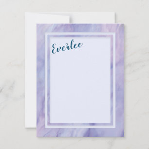 Purple Marble Border Card