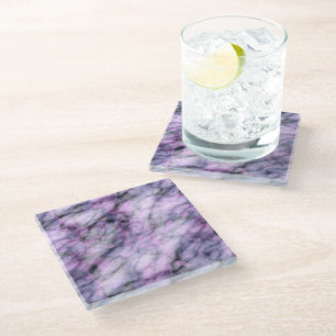 Purple Marble Glass Coaster
