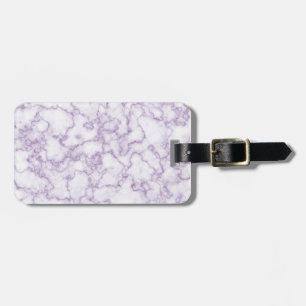 Purple Marble Pattern Luggage Tag
