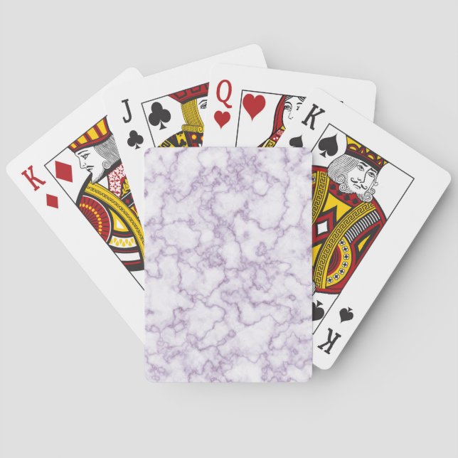 Purple Marble Pattern Playing Cards (Back)