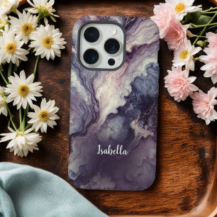 Purple Marble Personalised iPhone Case – Abstract 