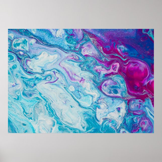 Purple Marble  Poster (Front)
