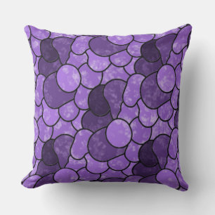 Purple Marble Stones Abstract Pattern Throw Pillow