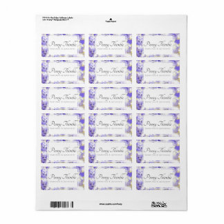 Purple Marble swirling pattern Label