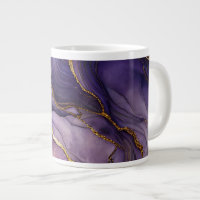 Purple Marbled Jumbo Mug