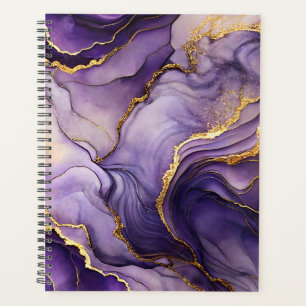 Purple Marbled Planner