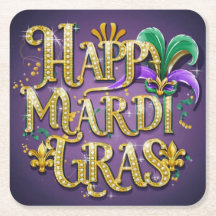 Purple Mardi Gras "Happy Mardi Gras"