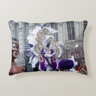 Purple Mardis Gras Zulu King Decorative Cushion