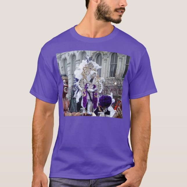Purple Mardis Gras Zulu King T-Shirt (Front)