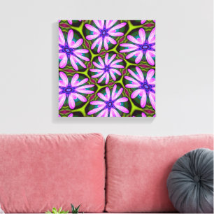 Purple Marguerite Patterns Canvas Print