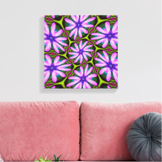 Purple Marguerite Patterns Canvas Print