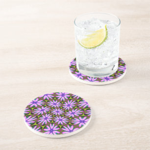 Purple Marguerite Patterns Coaster