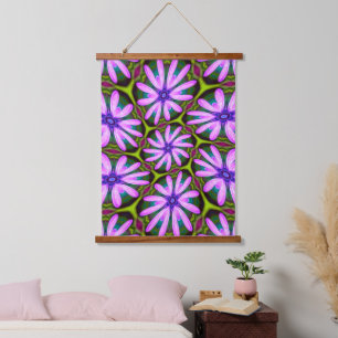Purple Marguerite Patterns Hanging Tapestry
