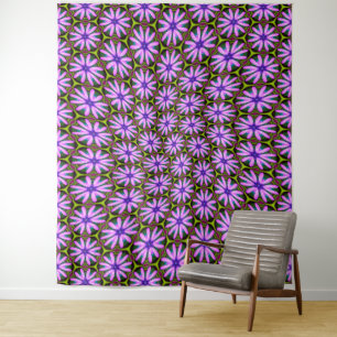 Purple Marguerite Patterns Tapestry