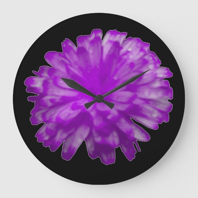 Purple Marigold Wall Clock (Front)