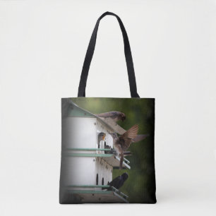 Purple Martin Feeding Time Tote Bag