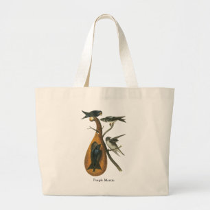 Purple Martin, John Audobon Large Tote Bag