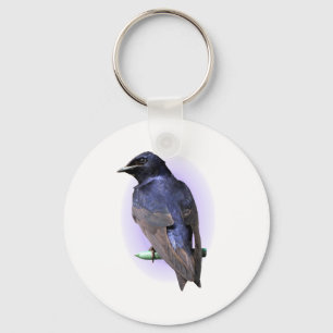 Purple Martin Male Key Ring