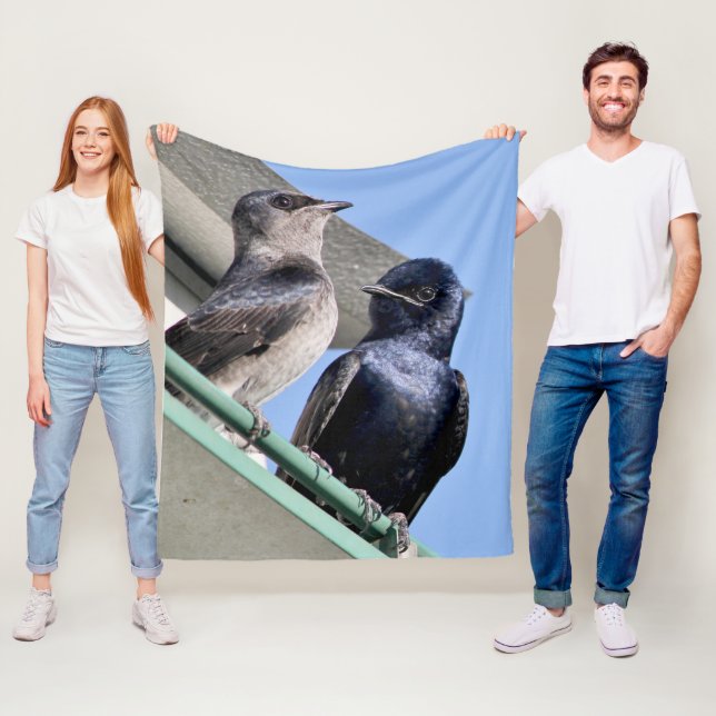 Purple Martin Mates Fleece Blanket (In Situ)