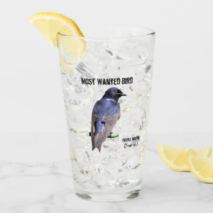 Purple Martin Most Wanted Bird Glass