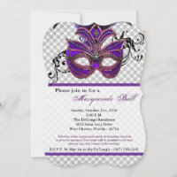 Purple Masquerade Ball Mask Costume Halloween Part