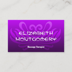 Purple Massage - Spa Appointment Business Card