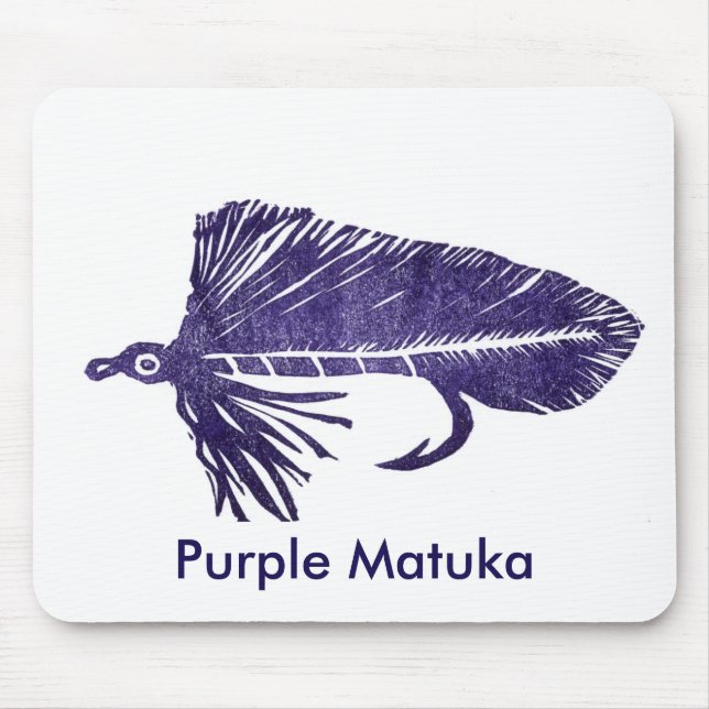 "Purple Matuka" Classic Trout Fly Mousepad (Front)
