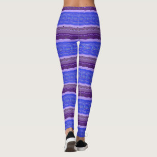 Purple Mauve And Blue Leggings