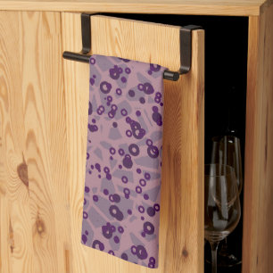 purple mauve geometric tea towel