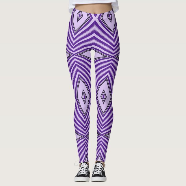 Purple Maze Leggings (Front)