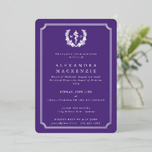 Purple MD Asclepius + Laurel Wreath Graduation
