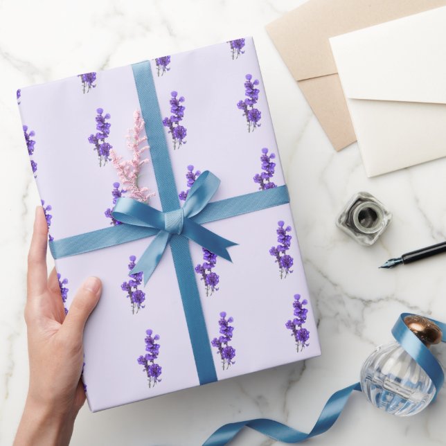 Purple Mealycup Sage Flower Wrapping Paper (Gifting)