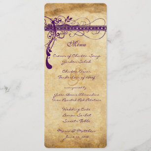 Purple Mediaeval Renaissance Elegant Menu