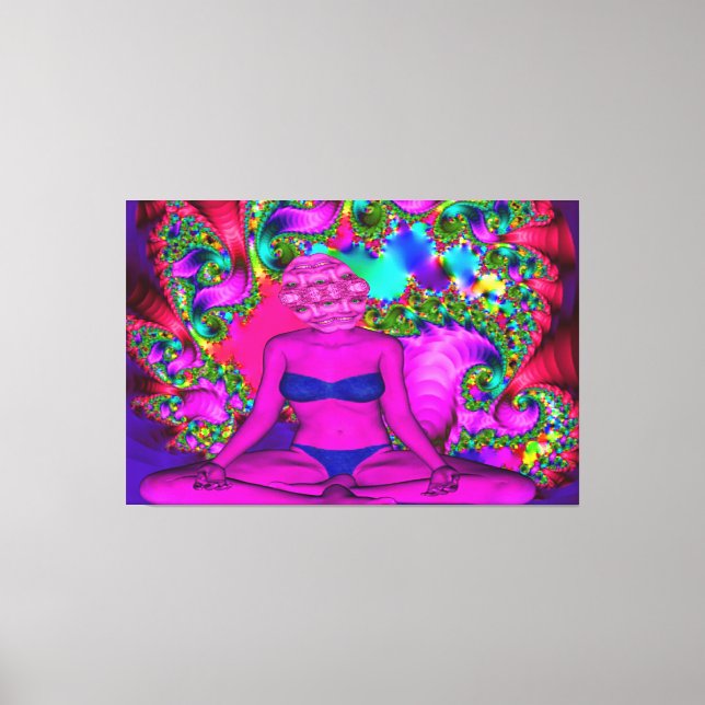 Purple Meditation Canvas Print (Front)