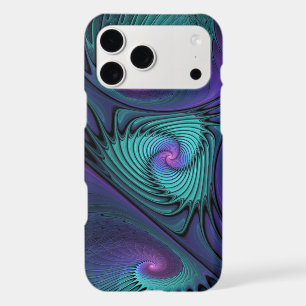 Purple meets Turquoise modern abstract Fractal Art