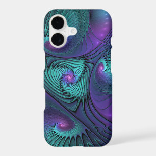 Purple Meets Turquoise Modern Abstract Fractal Art