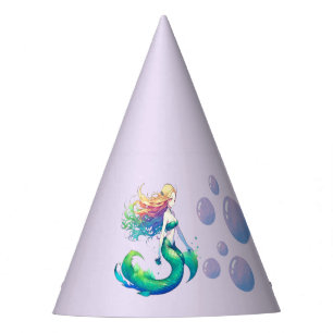 Purple Mermaid Birthday theme under the Sea Party Hat