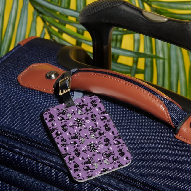 Purple Mermaid Fantasy Luggage Tag (Front Insitu 1)