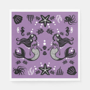 Purple Mermaid Fantasy Napkin