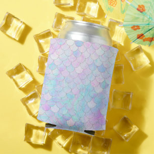 Purple Mermaid Fin Pattern Opal Can Cooler 